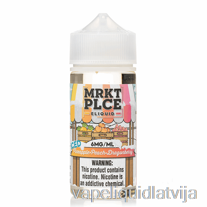 Ledus Ananāss Persiks Pūķis - Mrkt Plce - 100ml 0mg Vape šķidrums